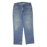 CARHARTT Womens Regular Fit Blue Denim Jeans W36 L32 Zip Pocket Casual