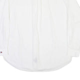 TOMMY HILFIGER Mens White Cotton Blend Shirt XL Classic Long Sleeve Button Down
