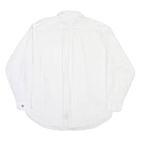 TOMMY HILFIGER Mens White Cotton Blend Shirt XL Classic Long Sleeve Button Down