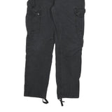 CARHARTT Mens Dark Black Regular Fit Cargo Cotton Blend Jeans W29 L27 Utility