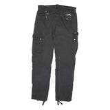 CARHARTT Mens Dark Black Regular Fit Cargo Cotton Blend Jeans W29 L27 Utility