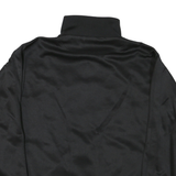 Mens Black & Yellow Sporty Track Jacket M Polyester Blend Zip Up Graphic Logo