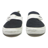 VANS Slip-On Mens Low Top Trainers Canvas UK 9.5 Navy & White Comfortable Casual
