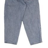 MM Womens Blue Relaxed Jeans Denim Light W26 L27 Elastic Waist Drawstring