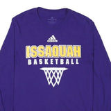 ADIDAS Mens Purple & Yellow Issaquah Basketball Graphic Long Sleeve Crew Neck
