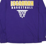 ADIDAS Mens Purple & Yellow Issaquah Basketball Graphic Long Sleeve Crew Neck