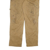 CARHARTT Mens Cotton Blend Brown Relaxed Straight Trousers W36 L31 Workwear