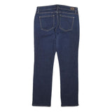 LAUREN RALPH LAUREN Womens Blue Regular Skinny Denim Raw W28 L25 Zip Closure