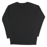 ADIDAS Womens Black Crew Neck S Sweatshirt Cotton Blend Logo Print