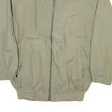 Mens Beige Lightweight Zip Jacket M Polyester Blend Plain Casual Outerwear