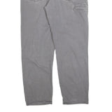 CARHARTT Mens Grey Relaxed Fit Straight Denim Jeans Zip W36 L32 Durable Workwear