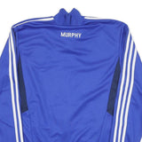 ADIDAS Mens Blue Sports Football Jacket M Polyester Blend Zip Track Top