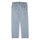 CARHARTT Mens Jeans Blue Regular Straight Denim Medium W38 L34 Classic Casual