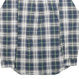TOMMY HILFIGER Mens Blue Green Check Shirt L Button-Down Collar Casual Cotton
