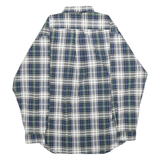 TOMMY HILFIGER Mens Blue Green Check Shirt L Button-Down Collar Casual Cotton