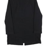 SANDRO Womens Black Wool Blend Button Jacket L Hooded Classic Fit Outerwear