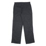 DICKIES Mens Cotton Blend Black Relaxed Straight Trousers W32 L32 Workwear Zip