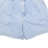 LEE Womens Light Blue Denim Casual Shorts S W28 High Waist Classic Fit