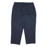 DICKIES Mens Cotton Blend Navy Blue Regular Fit Straight Trousers W40 L29