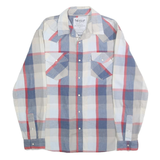 LEVI'S Mens Blue & Red Check Shirt M Casual Cotton Blend Long Sleeve