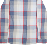 LEVI'S Mens Blue & Red Check Shirt M Casual Cotton Blend Long Sleeve