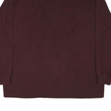 CARHARTT Mens Maroon & Brown Pocket T-Shirt XL Long Sleeve Crew Neck Cotton