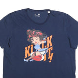 ADIDAS Womens Blue Graphic T-Shirt XL Short Sleeve Crew Neck Cartoon Print