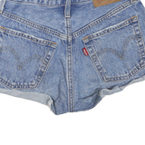 LEVI'S Womens Blue Denim Casual Cut-Off Shorts XXS W23 Ripped Summer