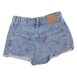 LEVI'S Womens Blue Denim Casual Cut-Off Shorts XXS W23 Ripped Summer