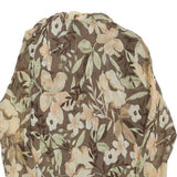 OLSEN Womens Brown Floral Print Long Sleeve Round Neck Top M Lightweight