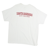 MV SPORT Mens White Santa Barbara City College Graphic T-Shirt XL Crew Neck