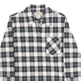 BURBERRY Womens Black & Grey Check Shirt UK 8 Cotton Long Sleeve Classic Fit
