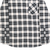 BURBERRY Womens Black & Grey Check Shirt UK 8 Cotton Long Sleeve Classic Fit