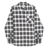 BURBERRY Womens Black & Grey Check Shirt UK 8 Cotton Long Sleeve Classic Fit