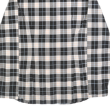 BURBERRY Womens Black & Grey Check Shirt UK 8 Cotton Long Sleeve Classic Fit