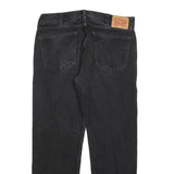 LEVI'S 505 Mens Jeans Black Regular Straight Denim Medium W38 L32 Zip Closure