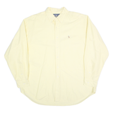 RALPH LAUREN Mens Yellow Plain Shirt XL Classic Button-Down Cotton Blend