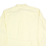 RALPH LAUREN Mens Yellow Plain Shirt XL Classic Button-Down Cotton Blend