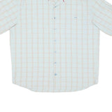 MAMMUT Mens Blue Cream Checked Shirt L Cotton Blend Casual Outdoor