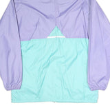 Womens Purple & Aqua Casual Jacket M Polyester Hooded Zip Colourblock Stylish