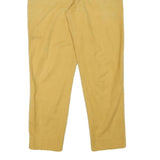 ACKERMANN Mens Cotton Blend Yellow Relaxed Straight Trousers W26 L27 Zip Casual