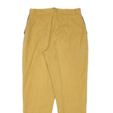 ACKERMANN Mens Cotton Blend Yellow Relaxed Straight Trousers W26 L27 Zip Casual