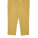 ACKERMANN Mens Cotton Blend Yellow Relaxed Straight Trousers W26 L27 Zip Casual