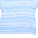 CHAPS Mens Blue & White Striped Short Sleeve Polo Shirt XL Casual Cotton Blend