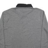 TED BAKER Mens Grey Polo Shirt XL Long Sleeve Plain Cotton Casual Basic