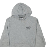 PUMA Mens Grey Hoodie S Cotton Blend Pullover Hoodie Casual Sweatshirt