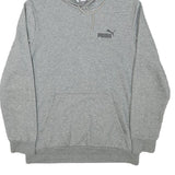PUMA Mens Grey Hoodie S Cotton Blend Pullover Hoodie Casual Sweatshirt