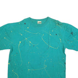 WAVES Mens Green Short Sleeve Crew Neck Graphic T-Shirt L Cotton Blend