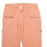 ARIZONA JEAN COMPANY Womens Shorts Orange Cargo XS W26 Cotton Blend Casual