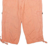 ARIZONA JEAN COMPANY Womens Shorts Orange Cargo XS W26 Cotton Blend Casual